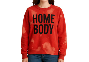 Tie-dye Home Body Sweatshirt Crew Neck Long Sleeve Size Medium